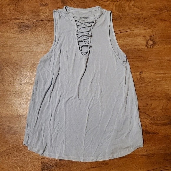 Light Blue Soft and Sexy American Eagle Tank Top - Picture 9 of 11